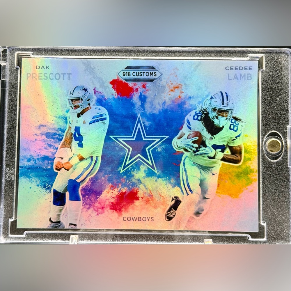 RARE Dallas Cowboys Color Blast 918 Custom Cards – Dak, CeeDee, Emmitt, Irvin ⭐